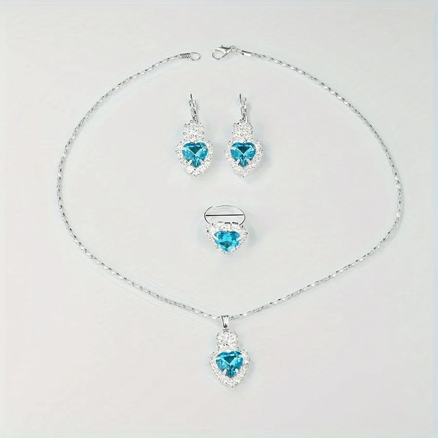 Aurora Blue Luxury Jewelry & Watch Set - ZM