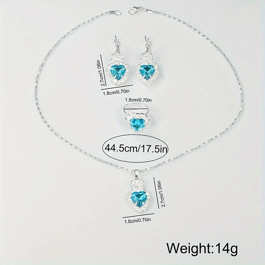 Aurora Blue Luxury Jewelry & Watch Set - ZM