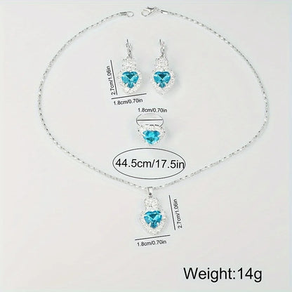 Aurora Blue Luxury Jewelry & Watch Set - ZM