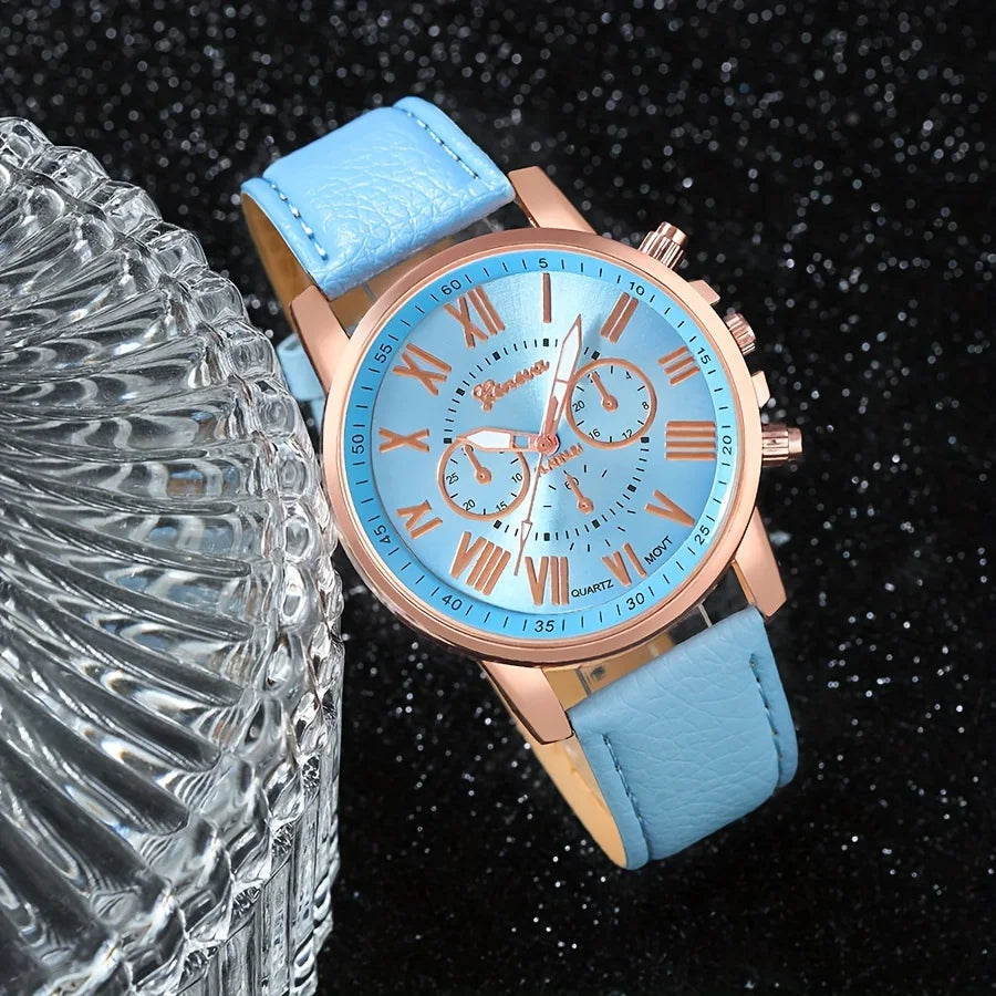 Aurora Blue Luxury Jewelry & Watch Set - ZM